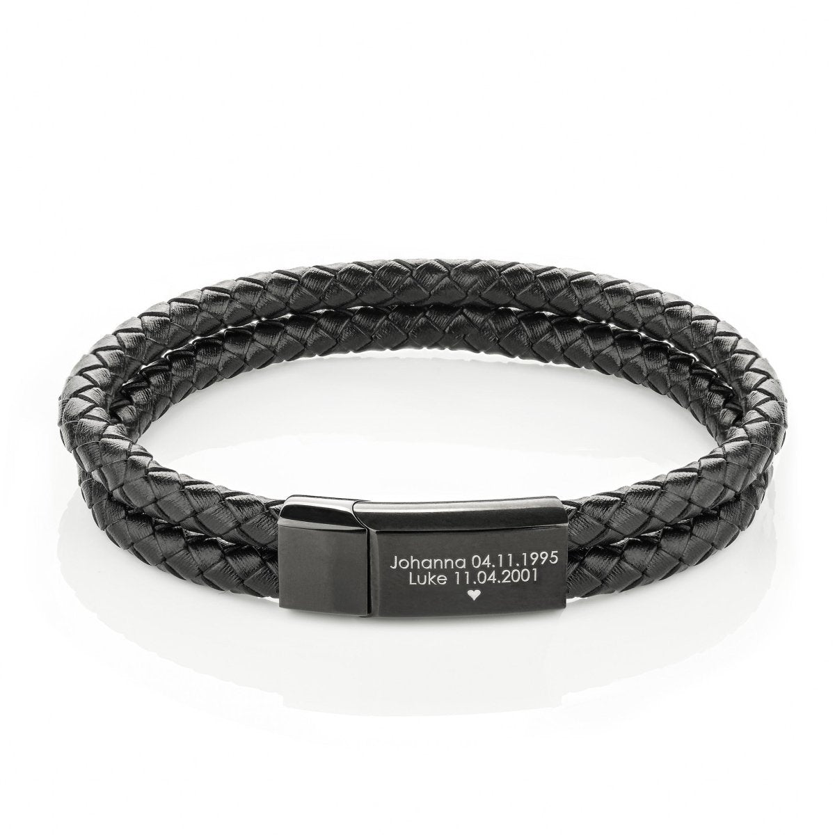 Bracciale In Pelle Uomo Con Incisione 'Ich Liebe Dich' E Nodo Infinito – Regalo Per Lui, Marito, Fidanzato - 2
