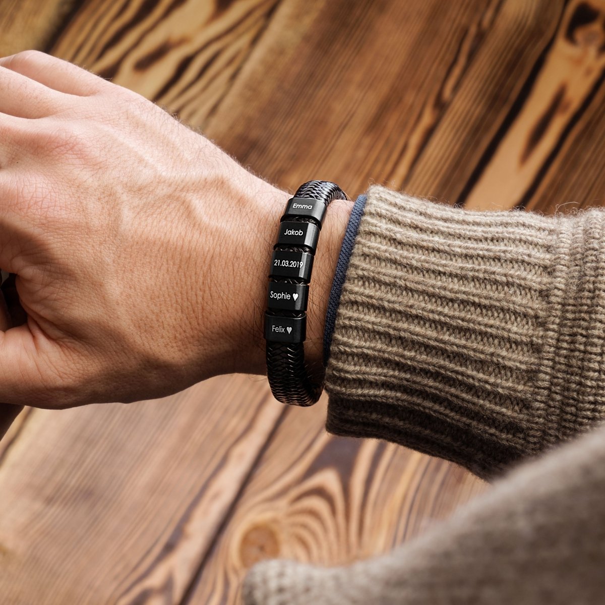 Bracciale da uomo in pelle alla moda con chiusura magnetica, facile e semplice da indossare, braccialetti regalo - Italia Bracciale da uomo in pelle alla moda con chiusura magnetica, facile e semplice da indossare, braccialetti regalo - Italia