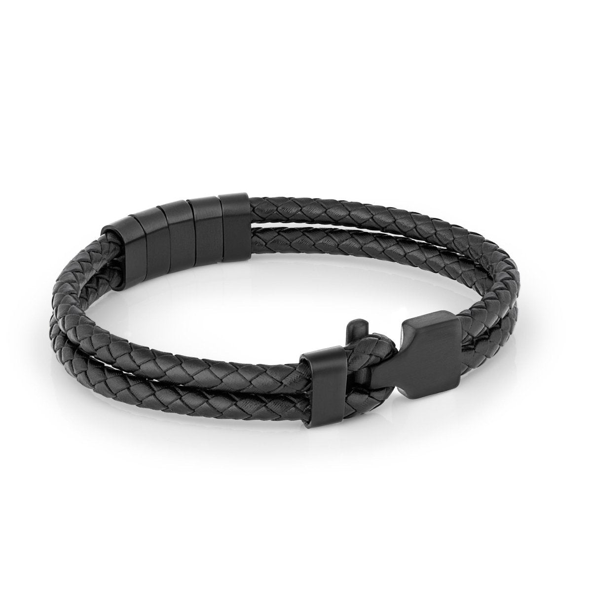 T - Bar Lederarmband mit gravierten Beads - Papasplatz