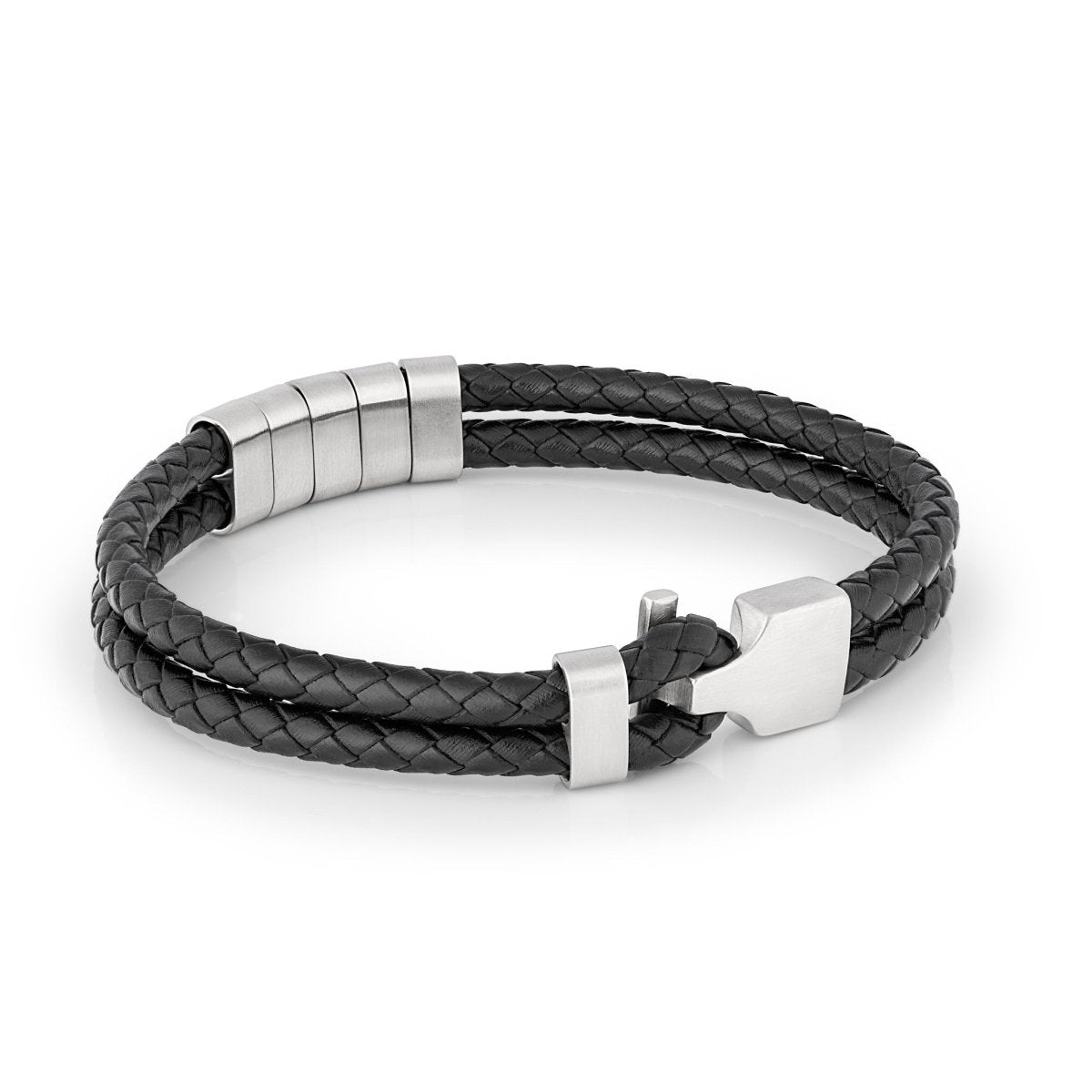 T - Bar Lederarmband mit gravierten Beads - Papasplatz